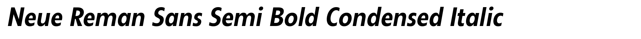 Neue Reman Sans Semi Bold Condensed Italic image